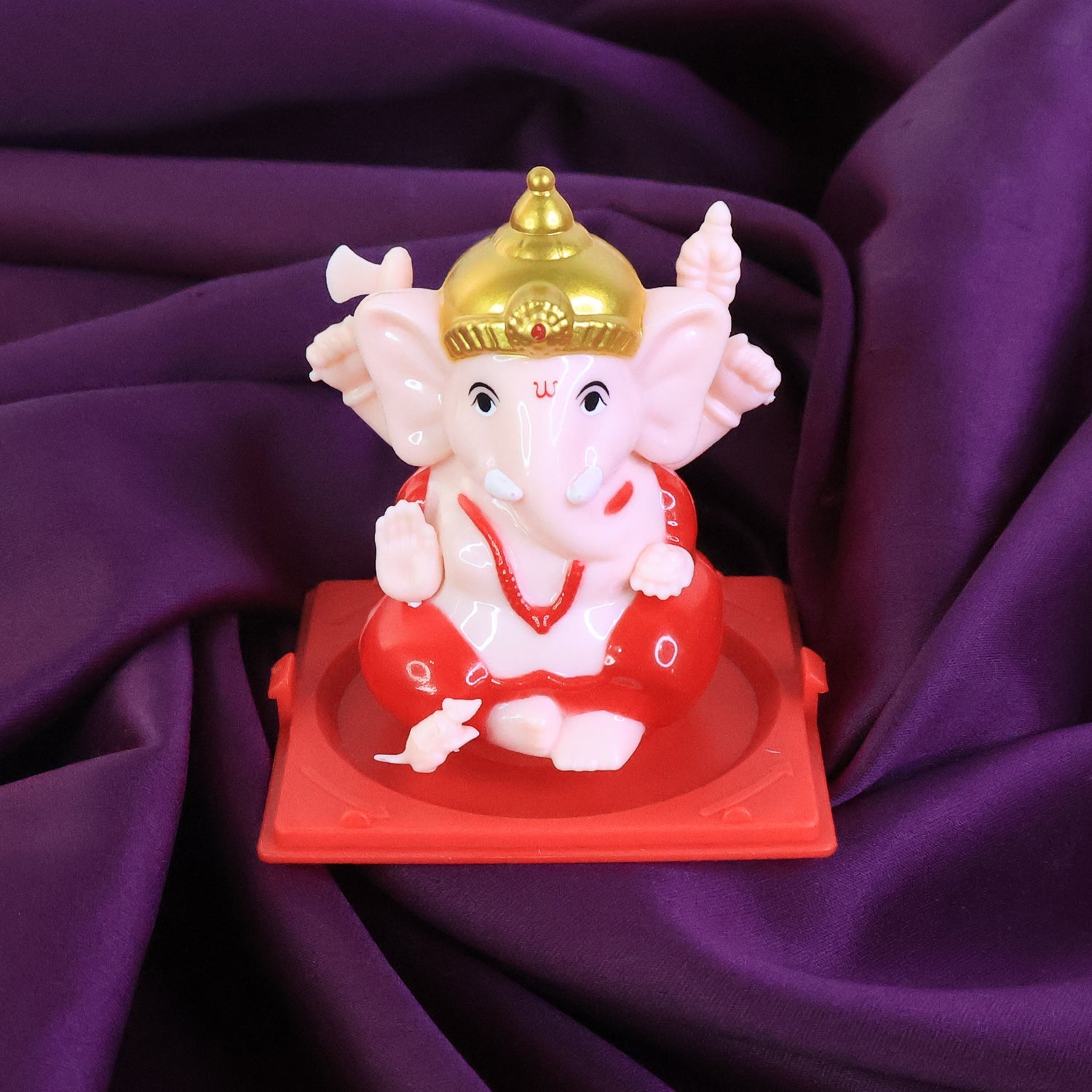 Decorative Small Lord Ganesh Idol in Transparent Case (1 Pc) Decorative Small Lord Ganesh Idol in Transparent Case (1 Pc)